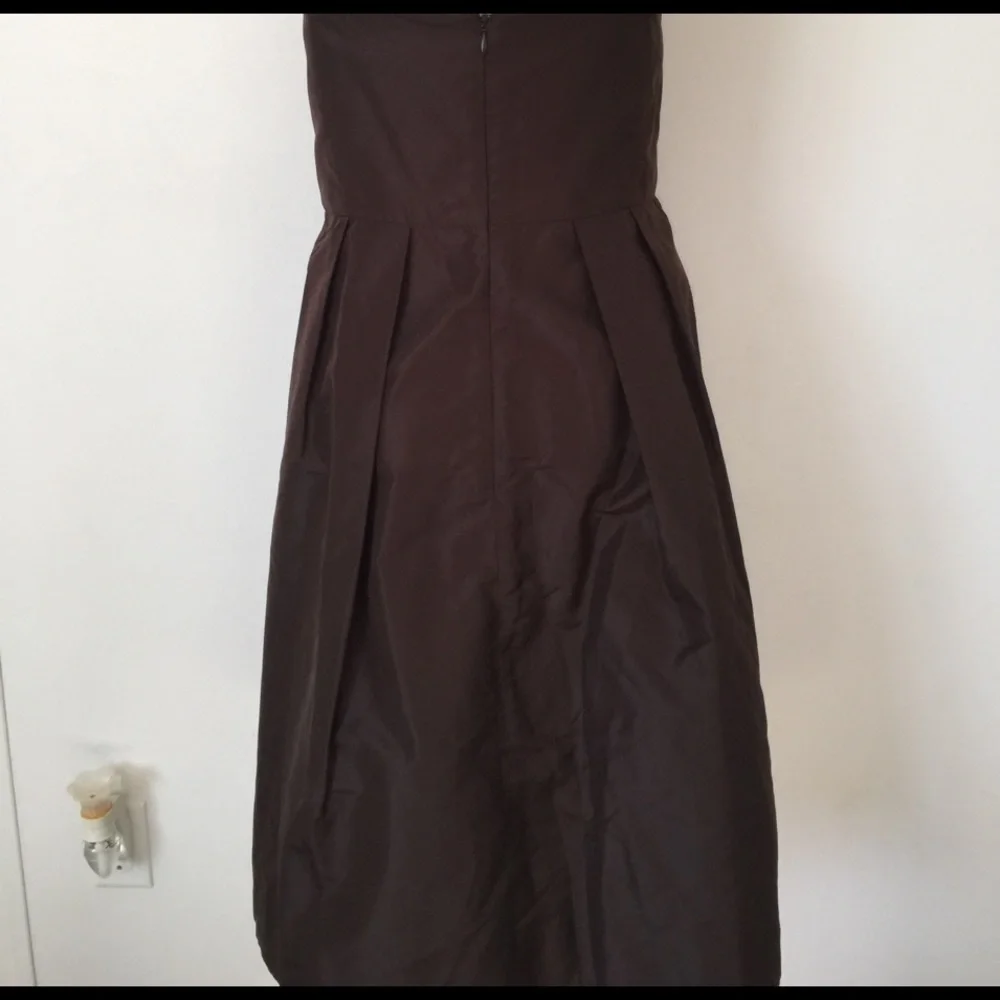 NEW J. Crew Brown Silk Party Lined Dress 14